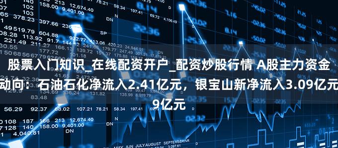 股票入门知识_在线配资开户_配资炒股行情 A股主力资金动向：石油石化净流入2.41亿元，银宝山新净流入3.09亿元